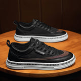 Men's Shoes Spring Breathable Canvas Shoes Low Cut White Shoes