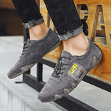 Men's Casual Leather Shoes Octopus Peas Shoes