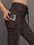 High Rise Sport Pocket Legging in Melt - Leopard Print