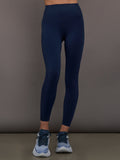 High Rise Pocket Legging in Diamond Compression - Navy