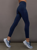 High Rise Pocket Legging in Diamond Compression - Navy