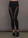 Laser Cut Legging in Diamond Compression - Black