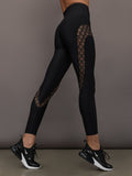 Laser Cut Legging in Diamond Compression - Black