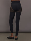 Sheer Thigh High Legging in Melt - Black