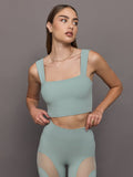 Square Neck Bra Top in Melt - Sage