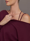 Off Shoulder Sweatshirt in French Terry - Fig