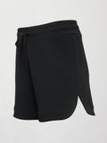 Curved Hem Short in Interlock - Black