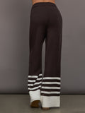 Striped Sweater Pant - Chocolate Torte / Off White