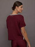Sienna V Neck Tee - Red